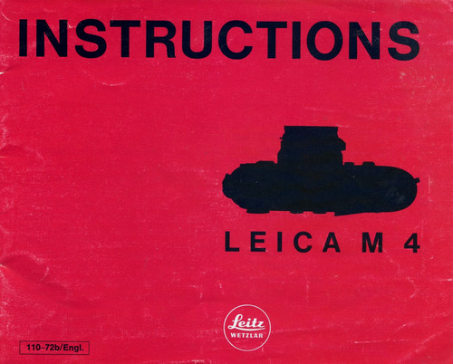 Leica camera instruction - m4,