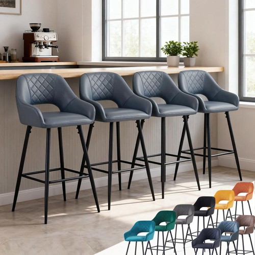 Bar stools velvet pu - 2/4x,