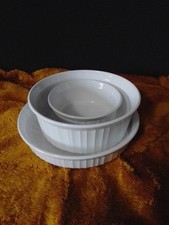 Set Of 3 Corning Ware White