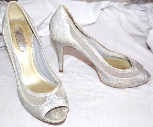 Christmas silver twinkle shoes - silver,