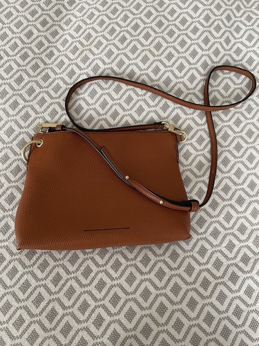 Brown faux leather bag - brown,