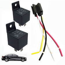 1set 12V Automotive Changeover Relay 40A 4-Pin with Socket Holders Auto Car