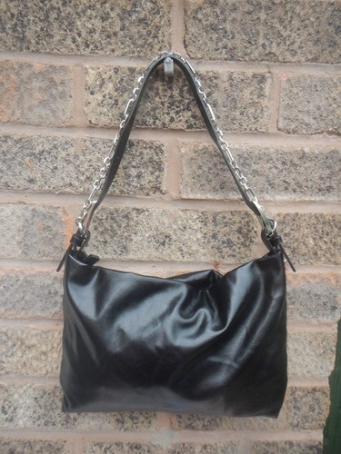 Mango black faux leather bag - mango,