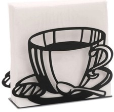 2 Pack Decorative Paper Napkin Holder for Kitchen Countertops (Coffee Cup) NEW