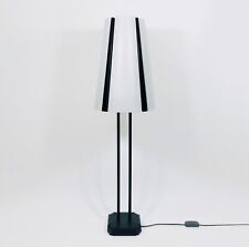 Vintage IKEA Black Metal/White Plastic VISTOFTA Tall Table/Floor Lamp