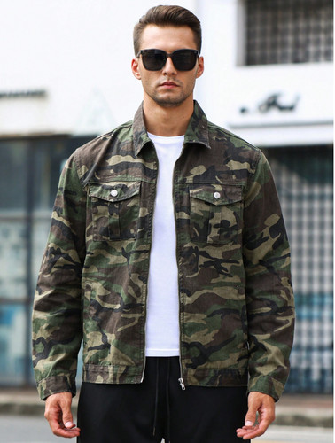 Men camouflage jacket - men’s,