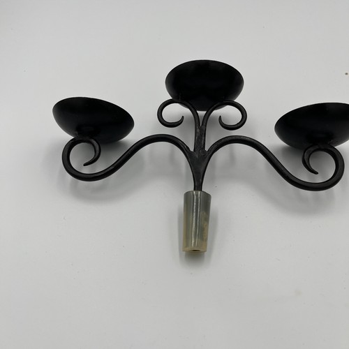 Vtg cast iron - cast, 3‑candle