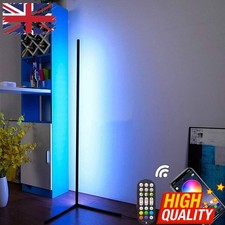 Modern Smart LED RGB Corner Floor Lamp Dimmable with Remote Control Living Room
