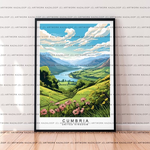 Cumbria art illustration - art, print
