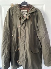 Debenhams Red Herring Green Parka Coat Medium 