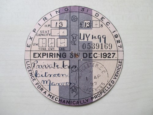 Tax disc old vintage - disc,