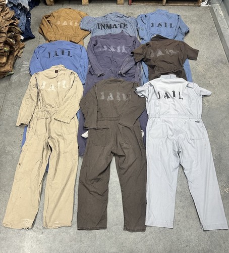 Lot vintage jail jumpsuit - of,