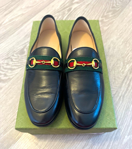 Gucci black leather horsebit - gucci,