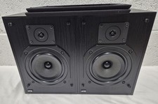 JPW Mini Monitor Bookshelf Speakers Black Wooden w/ Grills Wired 