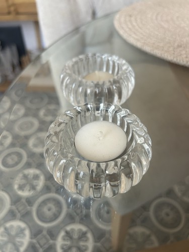 Glass tea light holders - glass,