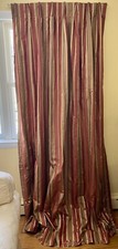 Pair Custom Silk Pinch Pleated