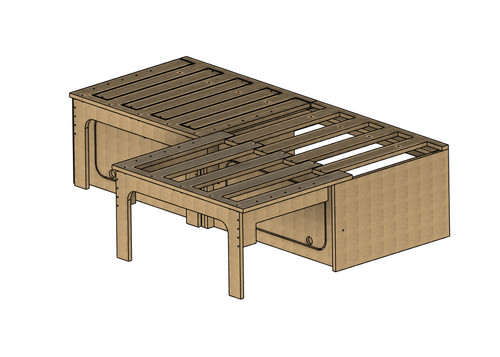 Ply sliding camper van sofa - van,