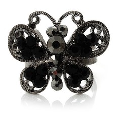 Charming Jet Black Diamante