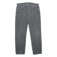 CARHARTT WIP Mens Cotton Grey Regular Fit Straight Leg Trousers W33 L32 Casual