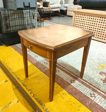 Vintage John Lewis Side Table Antique style Inlaid detail w. drawer oak? 💐