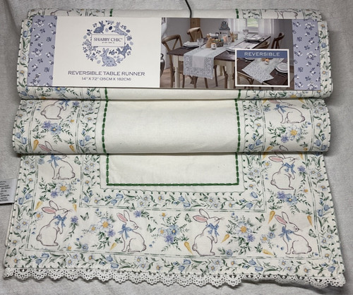 Shabby chic table runner - table,
