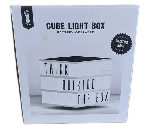 Typo light box - typo, cube