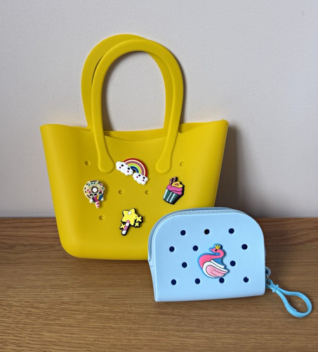 Small yellow silicone - yellow, handbag