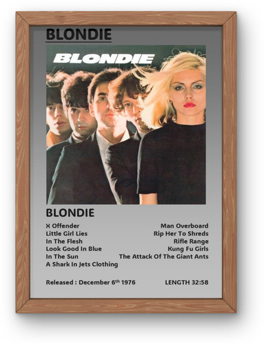Blondie album wall art - blondie,