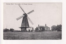 Herne Bay - Old Mill and Farm House - vintage Kent postcard