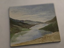 Handmade Canvas Painting Doll House Miniature 1:12 Large Artisan Real