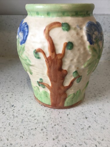 Handpainted indian tree vase - handpainted,