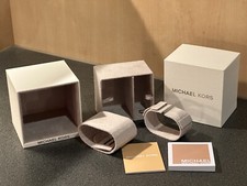 Michael Kors Empty Watch Box White Cream with Cushion and Instructions