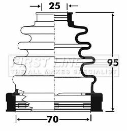 First line front inner boot - line,