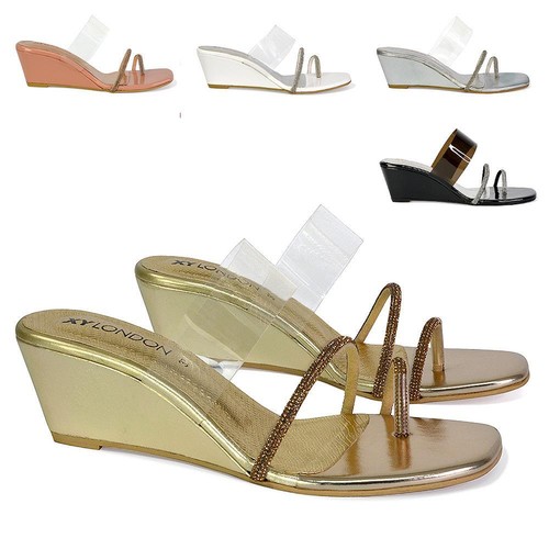 Womens low heel wedge - womens, sandals