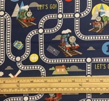 Fat Quarter Thomas The Tank Engine Train Journey 100% Cotton Quilting Fabric