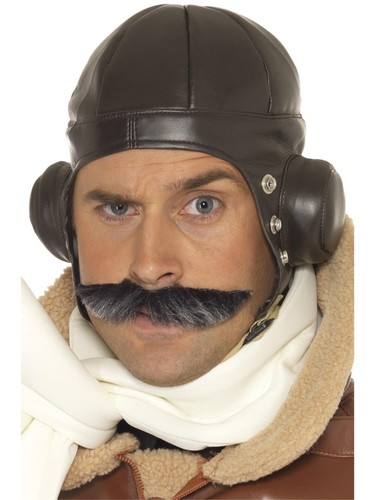 Smiffys flying helmet brown - flying, helmet,