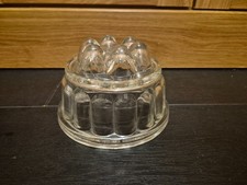 Vintage Glass Round Jelly Mould Blancmange Dish