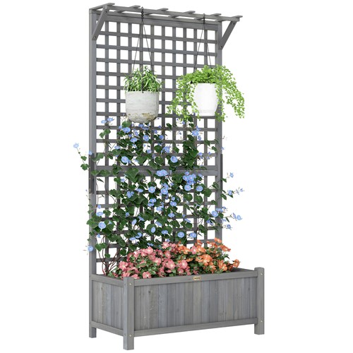 Outsunny wood planter - outsunny,