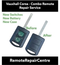 Vauxhall Opel Corsa Combo Meriva 2 button remote key fob case repair fix service