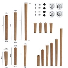 Set of 4 Replacement Oak Solid