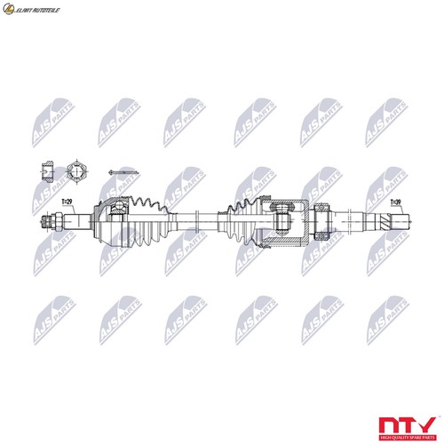 Driveshaft npw 223 for - driveshaft, npw-ns-223