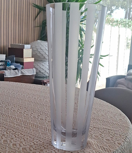 Clear glass cylinder vase - clear,