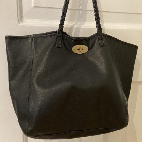 Genuine mulberry black leather - black,