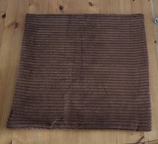 New Cushion cover x 2.  Brown. Plain Corduroy Cord Jumbo Super Soft 18x18" .