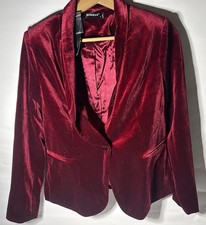 Allegra K Womens Velvet Blazer