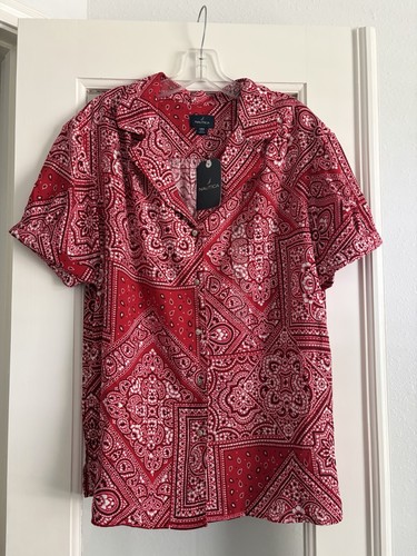 Nautica paisley red white - nautica,
