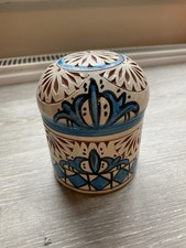 Hand Painted Terracotta Lidded