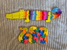 Childrens Alphabet Wooden Jigsaw Puzzle Bundle VGC