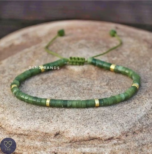 Olive jade 2x4mm bead - olive,