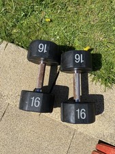 2 x 16kg Lifemaxx PU Rubber